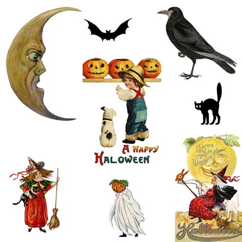 public domain vintage halloween images|vintage halloween images clip art.